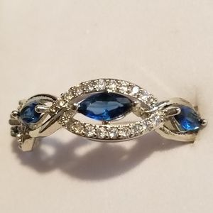 *Vintage Blue Sapphire Silver Ring